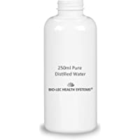 Los mejores  - (250ml) Agua destilada a vapor lento y 100% puro de varios tamaños Multiuso [Calidad alimentaria-Calidad médica-Libre de…